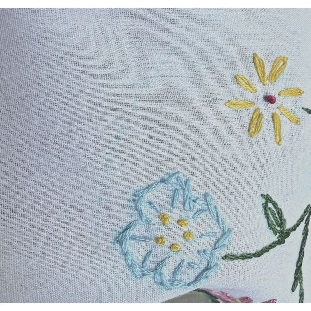 Hand Embroidered Quilt Squares 17.5